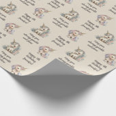 名前をカスタムするエイジ気持ちユニコーン誕生日 ラッピングペーパー (角)