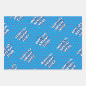 名前をカスタムするエイジ誕生日漫画スタイル ラッピングペーパーシート (正面3)