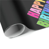 名前をカスタムするエイジ金ゴールドバックハッピーバースデーガール ラッピングペーパー (ロールコーナー)