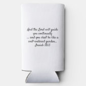 名前をカスタムするエイプリル誕生月花クリスチャン スリム缶クーラー (裏面)