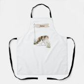 名前をカスタムするエキゾチック短毛キャットペット エプロン (正面)