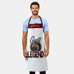 名前をカスタムするエプロンパーソナライズされたBBQグリルパパ エプロン