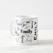 名前をカスタムするエミリーマグ コーヒーマグカップ (正面左)