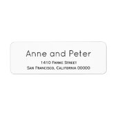 名前をカスタムするエレガントを白く結婚する ラベル (正面)