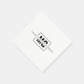 名前をカスタムするエレガントイニシャルモノグラムロゴナプキンス スタンダードカクテルナプキン (角)