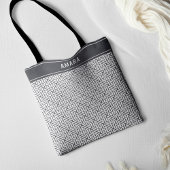 名前をカスタムするエレガントシッククラシックギリシャ鍵パターン トートバッグ