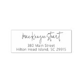 名前をカスタムするエレガントスクリプト差出人住所シンプル ラバースタンプ (インプリント)
