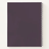 名前をカスタムするエレガントパープルトープ ノートブック (裏面)