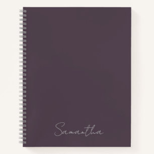 名前をカスタムするエレガントパープルトープ ノートブック