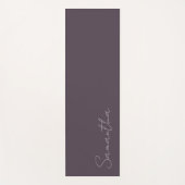 名前をカスタムするエレガントパープルトープ ヨガマット (正面)