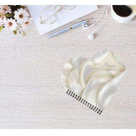 名前をカスタムするエレガントマザーオブパールテクスチャー ノートブック