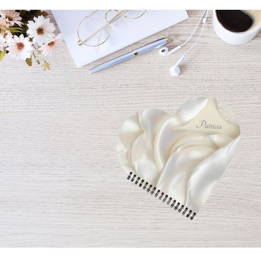 名前をカスタムするエレガントマザーオブパールテクスチャー ノートブック