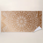 名前をカスタムするエレガントマンダガーリーラ ビーチタオル (正面)