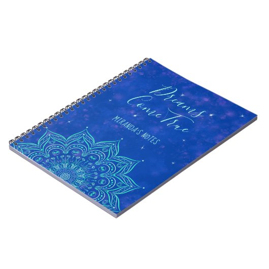 名前をカスタムするエレガントマンダラやる気を起こさせることわざ ノートブック (左側)