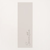 名前をカスタムするエレガントライトベージュ ヨガマット (正面)