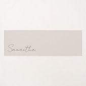 名前をカスタムするエレガントライトベージュ ヨガマット (正面(横))