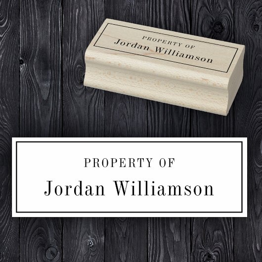 名前をカスタムするエレガント書図書室のプロパティ ラバースタンプ