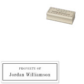 名前をカスタムするエレガント書図書室のプロパティ ラバースタンプ (押印)