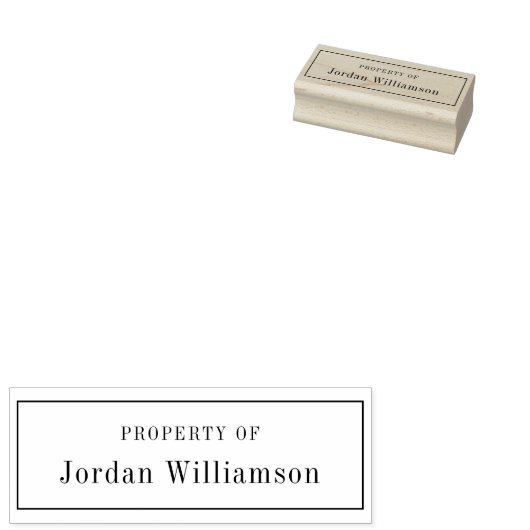 名前をカスタムするエレガント書図書室のプロパティ ラバースタンプ (押印)