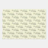 名前をカスタムするエレガント科 ラッピングペーパーシート (正面)