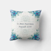 名前をカスタムするエレガント退職記念フローラ クッション (裏面)