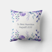 名前をカスタムするエレガント退職記念フローラ クッション (裏面)