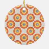 名前をカスタムするエーゲアンサマーラジアントドットマンダラ セラミックオーナメント (裏面)