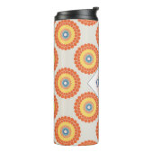 名前をカスタムするエーゲアンサマーラジアントドットマンダラ タンブラー (回転左)