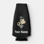 名前をカスタムするエール私ビールボトルクール ボトルクーラー (正面)