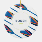 名前をカスタムするオアーズクリモダンスマス セラミックオーナメント (裏面)