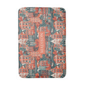 名前をカスタムするオランダハウスパターン バスマット (正面縦)