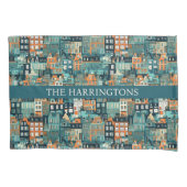 名前をカスタムするオランダハウスパターン 枕カバー (正面左)