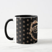 名前をカスタムするオリビアのクリスマスマグキュートサンタ マグカップ (左)