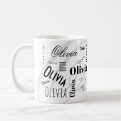 名前をカスタムするオリビアマグ コーヒーマグカップ (左)