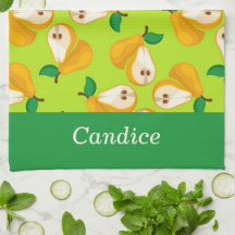 名前をカスタムするオレンジの梨の緑