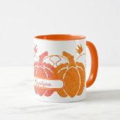 名前をカスタムするオレンジカボチャ秋ギフト マグカップ (正面右)