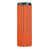 名前をカスタムするオレンジストライプ色 タンブラー (裏面)