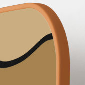 名前をカスタムするオレンジタンブラックデザイン ピックルボールラケット (左詳細)