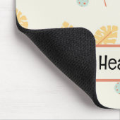 名前をカスタムするオレンジ色の熱帯葉性クリーム マウスパッド (コーナー)