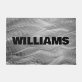 名前をカスタムするオンつや消しメタル抽象芸術 ドアマット (正面)