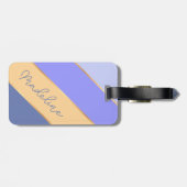名前をカスタムするオンブルーバイオレットラベンダーソフトイエロー ラゲッジタグ (裏面横)