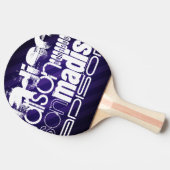 名前をカスタムするオン深いバイオレットパープルストライプズ 卓球ラケット (横)