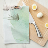 名前をカスタムするオーストラリアシェパードペットドッグ キッチンタオル (四つ折り)