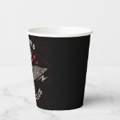 名前をカスタムするオートバイピストンウイングバイクもしくは自転車に乗る人車庫 紙コップ (左)