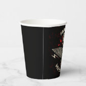 名前をカスタムするオートバイピストンウイングバイクもしくは自転車に乗る人車庫 紙コップ (右)