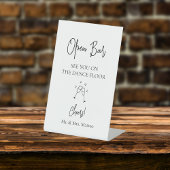 名前をカスタムするオープンバーダンスフロア結婚ズサイン 台座サイン