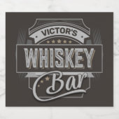 名前をカスタムするオールドデラックスリキュールラベルウイスキーバー ビールラベル (シングルラベル)