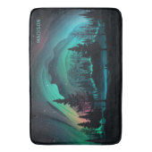 名前をカスタムするオーロラボレリスイラストレーション バスマット (正面縦)