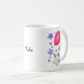 名前をカスタムするカウトベビーペンギン保持気球 コーヒーマグカップ (正面右)