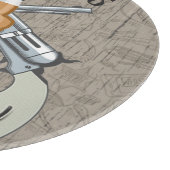 名前をカスタムするカウボーイリボルバーガンウィスキーサロン カッティングボード (角)